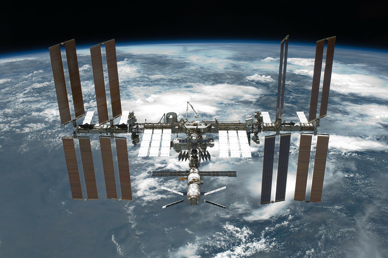 international space station receiving roll out solar array