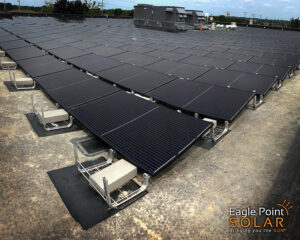 A solar array installed by Eagle Point Solar