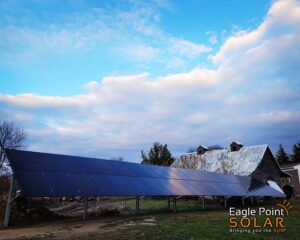 solar panels installed in the ground on cooper farm
