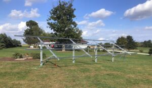 solar panel installed in the ground