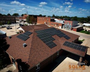 Solar panels on the Monona City Hall and Community Center