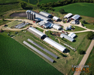 Image of Kintzle Agricultural in Iowa, an example of commercial solar in action.