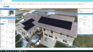 We use solar design software to layout what solar would look like on your roof or structure.