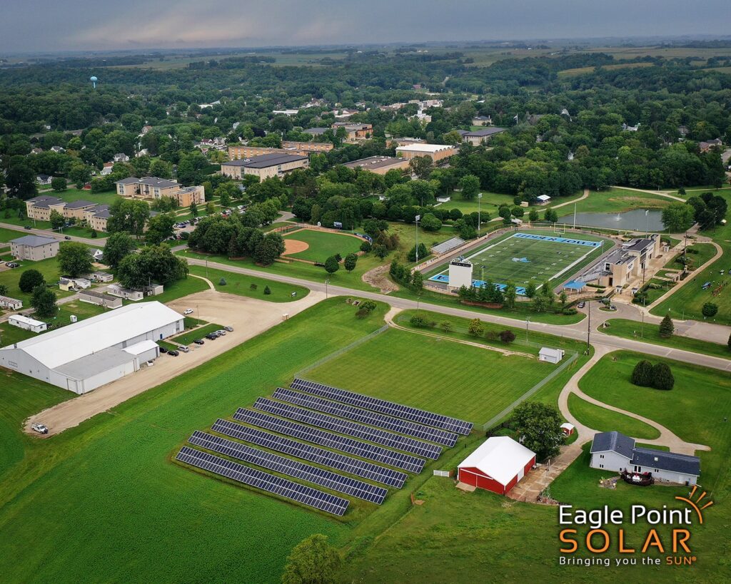 Photo of a farm using solar panels