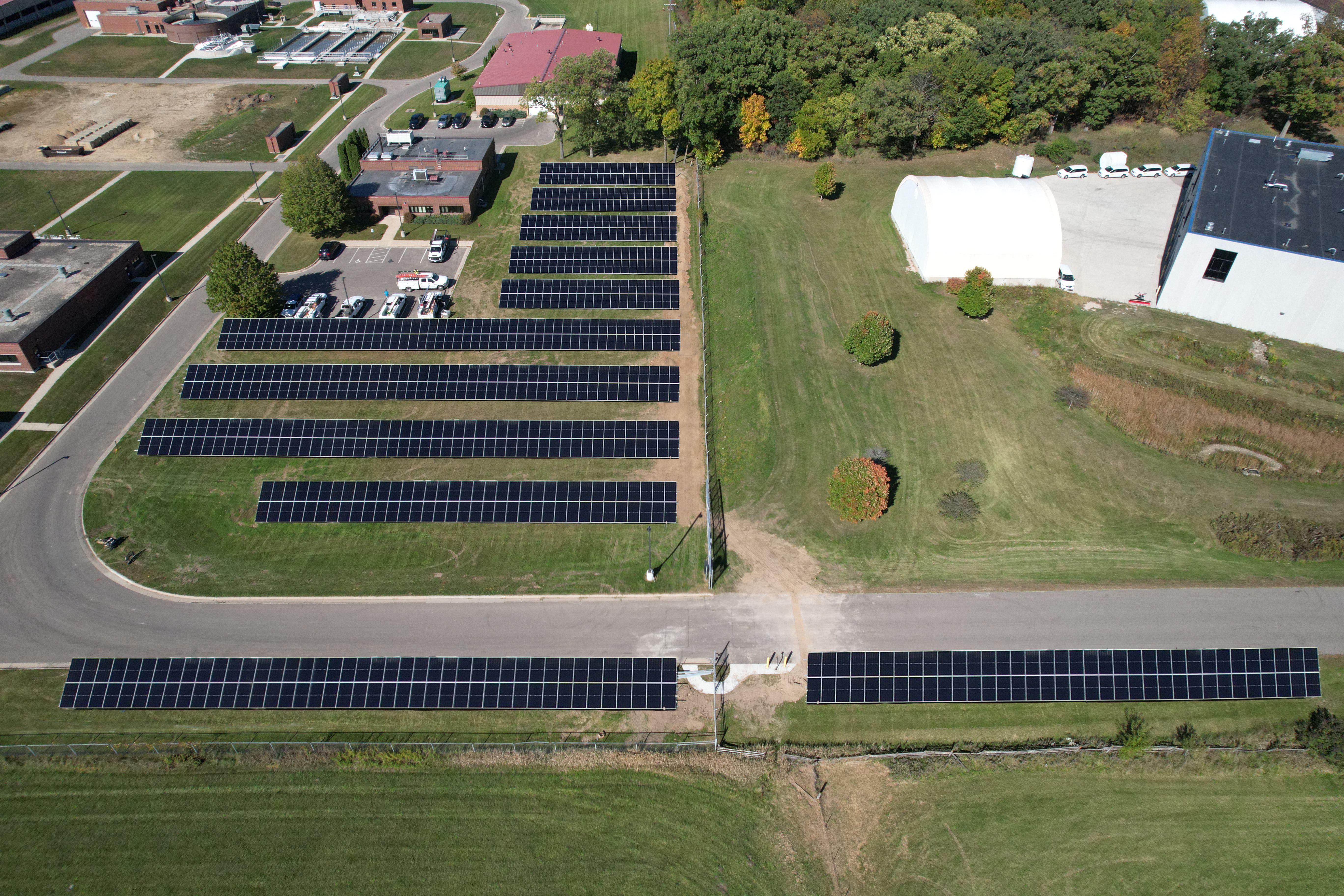 Sun Prairie Wisconsin wastewater facility solar project