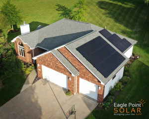 Residential solar panels installed by Eagle Point Solar