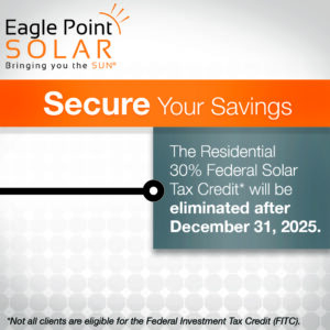 Adding solar now allows you to take advantage of the federal tax credit